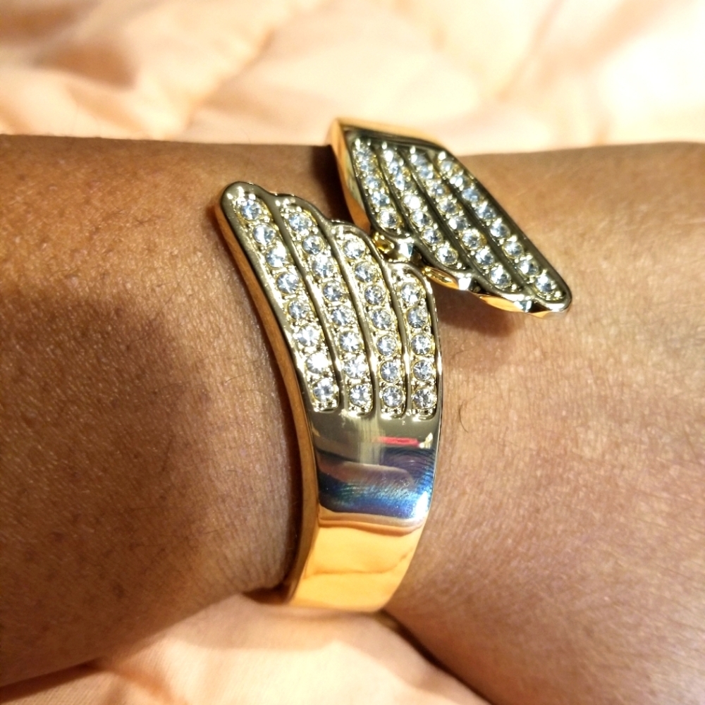 New Wings bangle bracelet - Gold